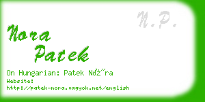 nora patek business card